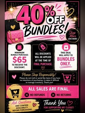 40% Off Bundles  Only for 24Hrs. Please Read Carefully.
